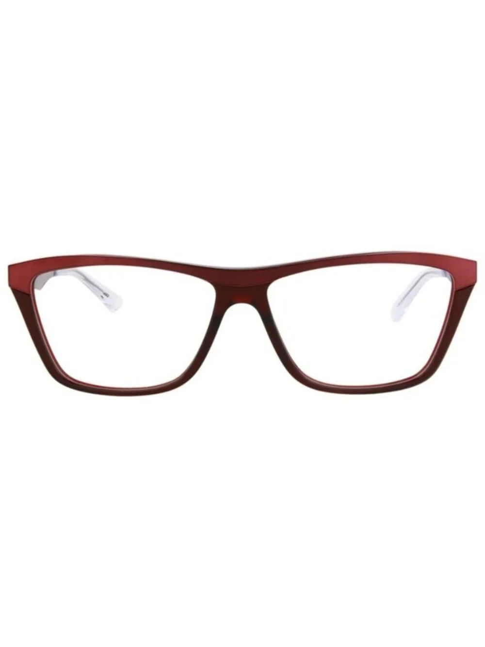 New Bottega Veneta Unisex Cat Eye Burgundy Burgundy Transparent Fashion Designer